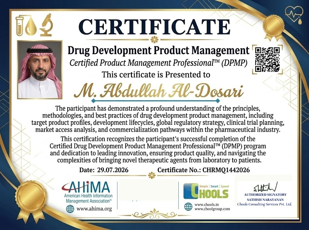 Healthcare and Pharma Program Certificate